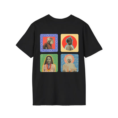 'Not Alien' Tribute Lightweight Cotton T-Shirt | 4 Immigrant Portraits | Front & Back Print