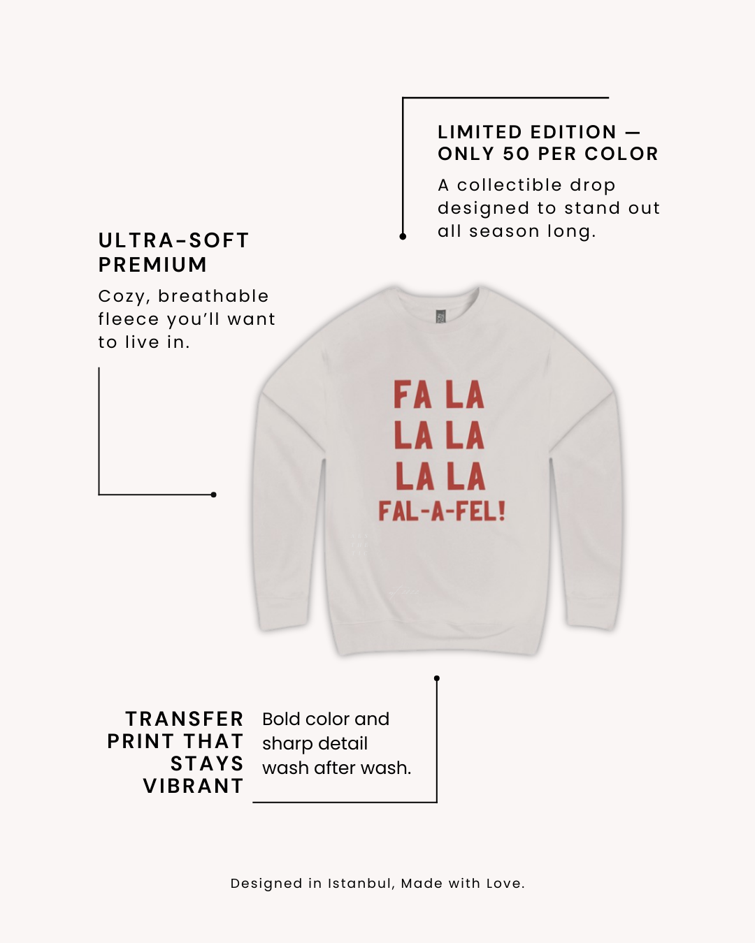 Falalala-Falafel Cotton Crew Neck Sweater [Limited Edition]