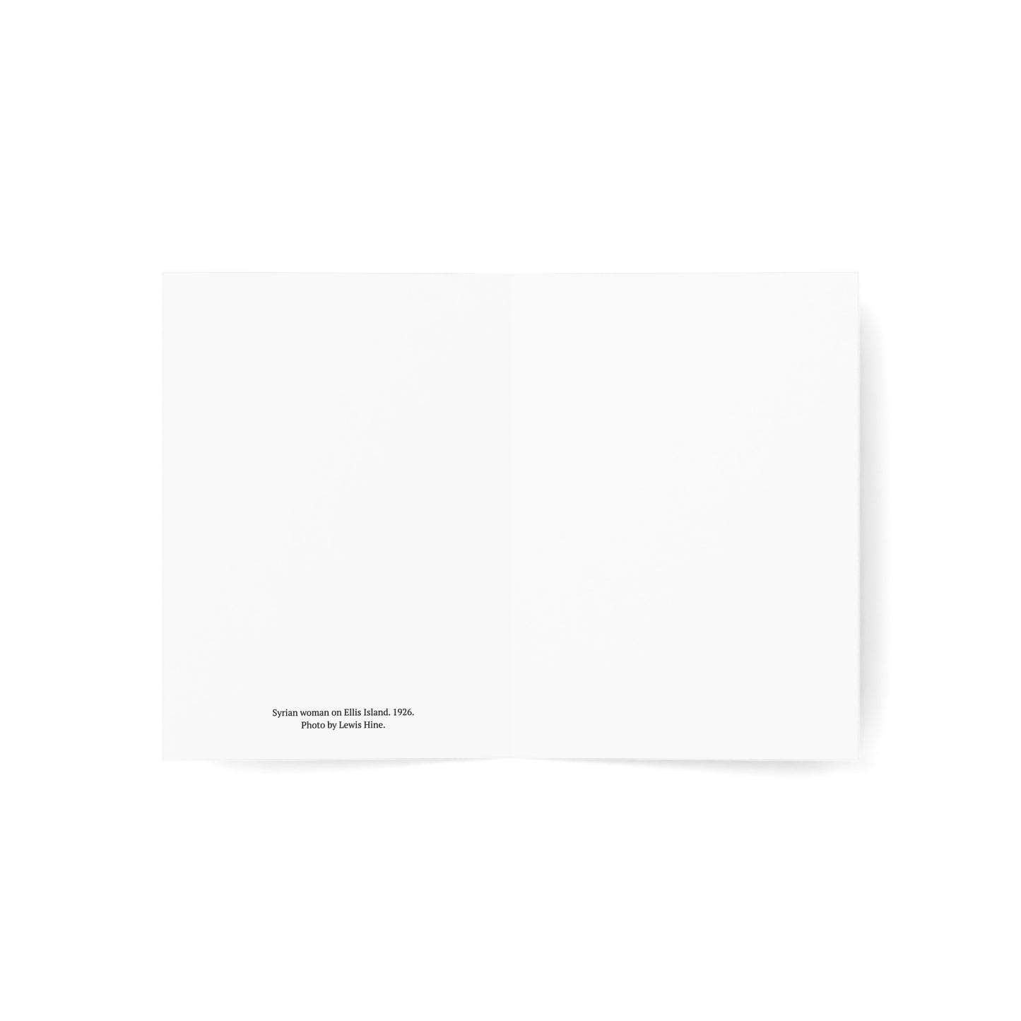 'Not Alien' Heritage Greeting Card with Envelope |  Syrian Immigrant, Ellis Island, 1926