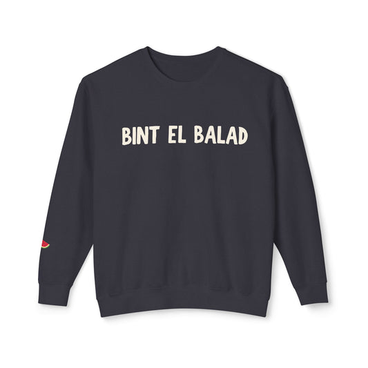 'Bint El Balad' | 'Daughter of the Land' | Cotton Lightweight Sweatshirt | Arab Hyphenated