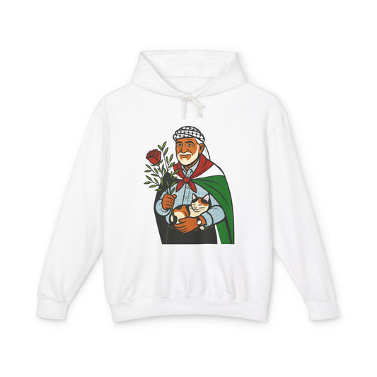 "Palestinian Jadu" (Grandpa) Ancestor Heritage Hooded Sweatshirt (Lightweight, Unisex)