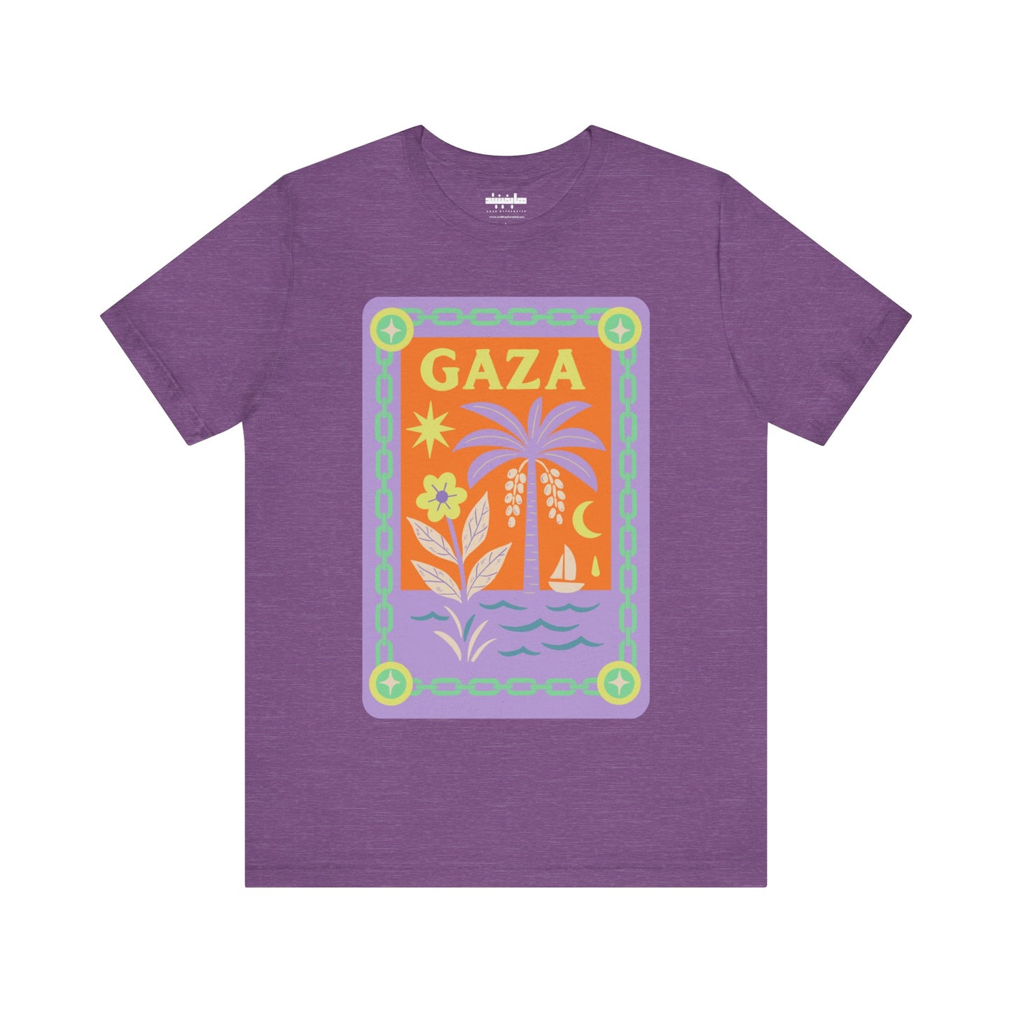 Gaza 'Break the Chains' Graphic Tee (Unisex) | Front Pastels Print