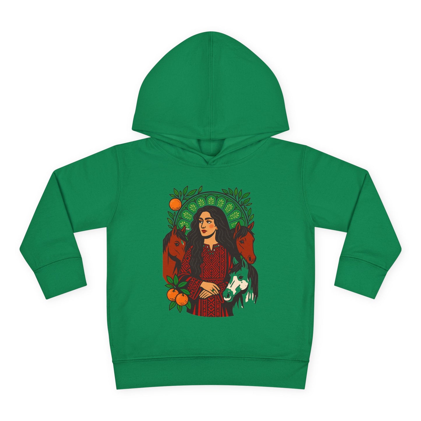 'Palestinian  Equestrian Woman' Ancestor Heritage Hooded Sweatshirt (Toddler, Unisex) | 2-6T