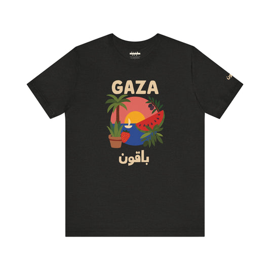 'Gaza Will Bloom Again' Unisex Graphic T-Shirt | Front & Sleeve Print
