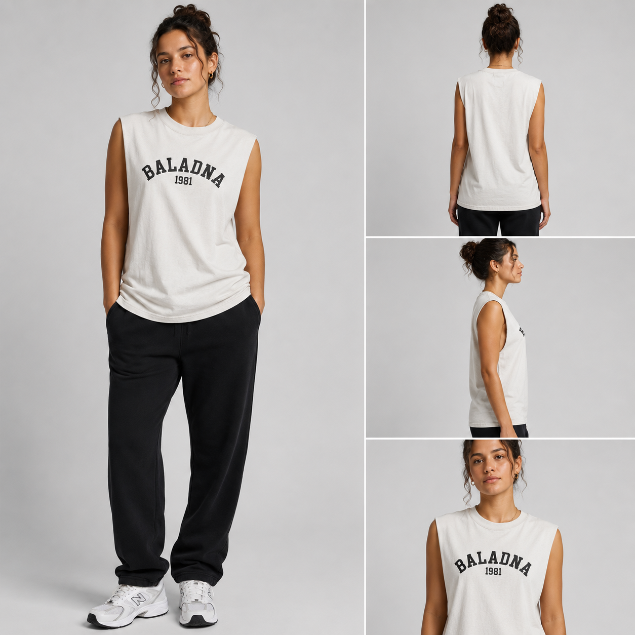 Baladna 1981 Heavy Faded Cotton Tank | Vegan UPF 50+ Protection