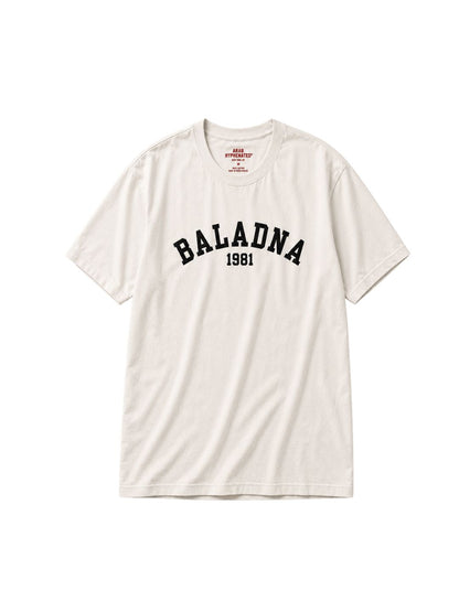BALADNA 1981 cream heavyweight t-shirt front view by Arab Hyphenated