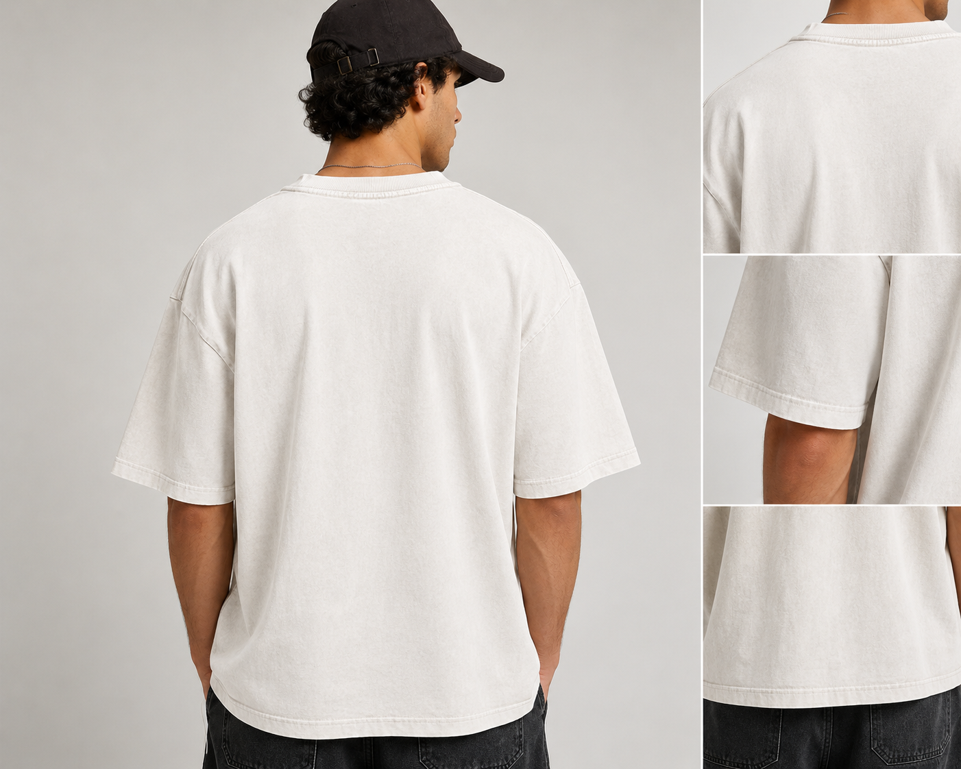 BALADNA 1981 cream heavyweight t-shirt Back view by Arab Hyphenated