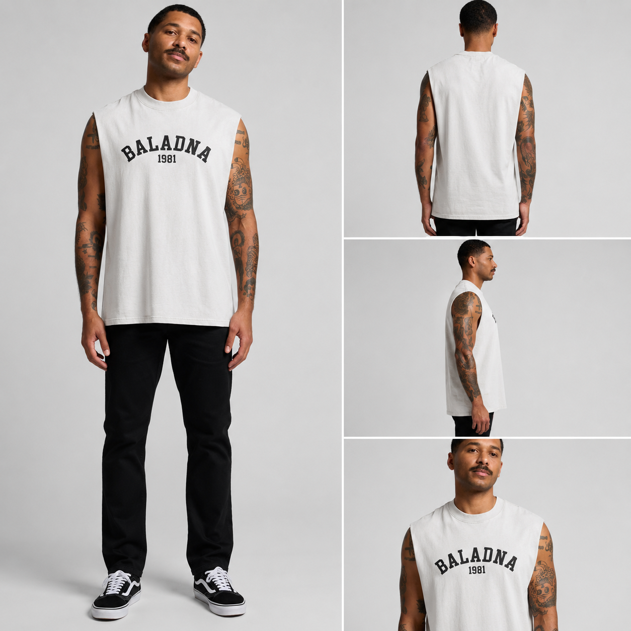 Baladna 1981 Heavy Faded Cotton Tank | Vegan UPF 50+ Protection